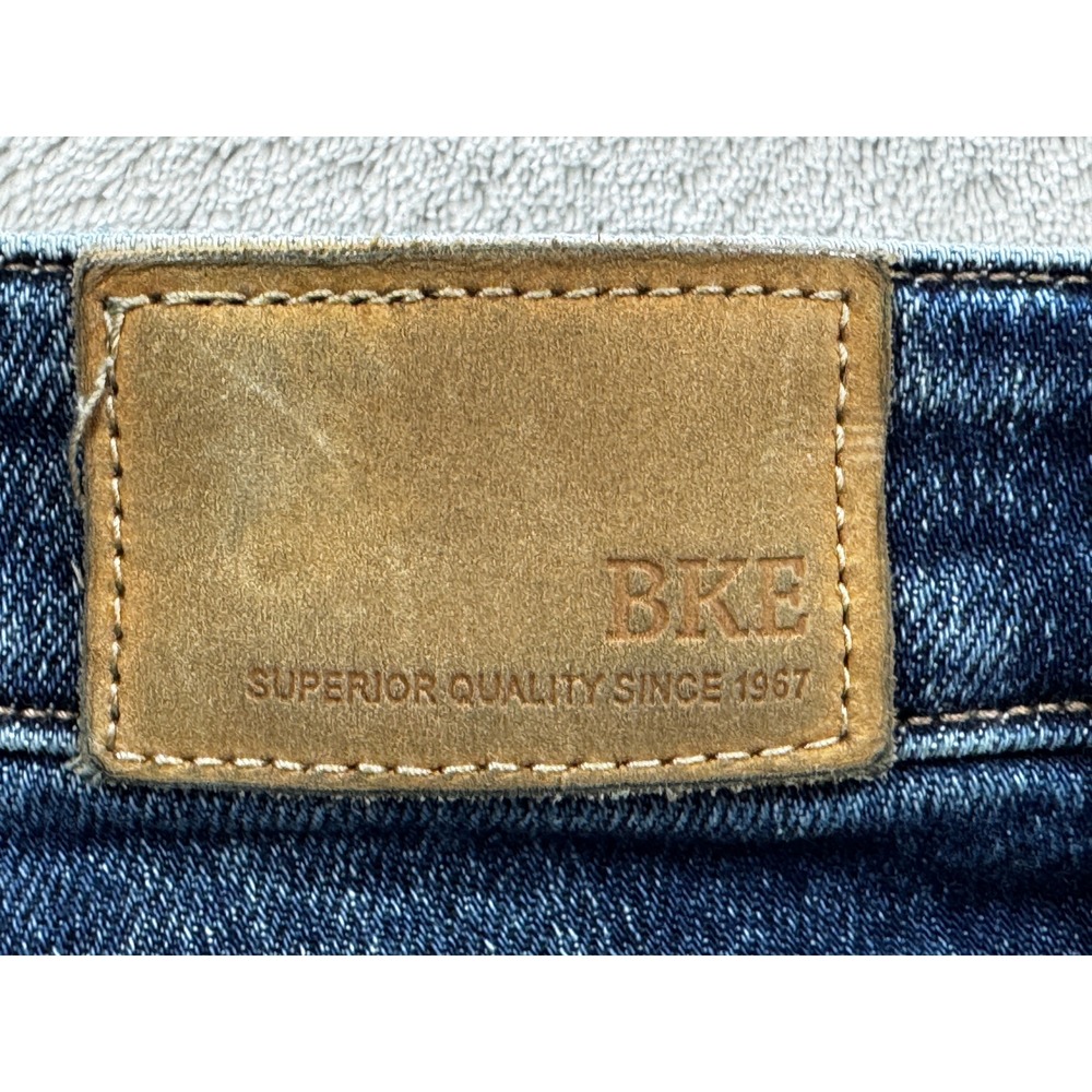 BKE Billie Super Flare 29/33Dark Blue Flare Jeans with Frayed Hem - Picture 3 of 7